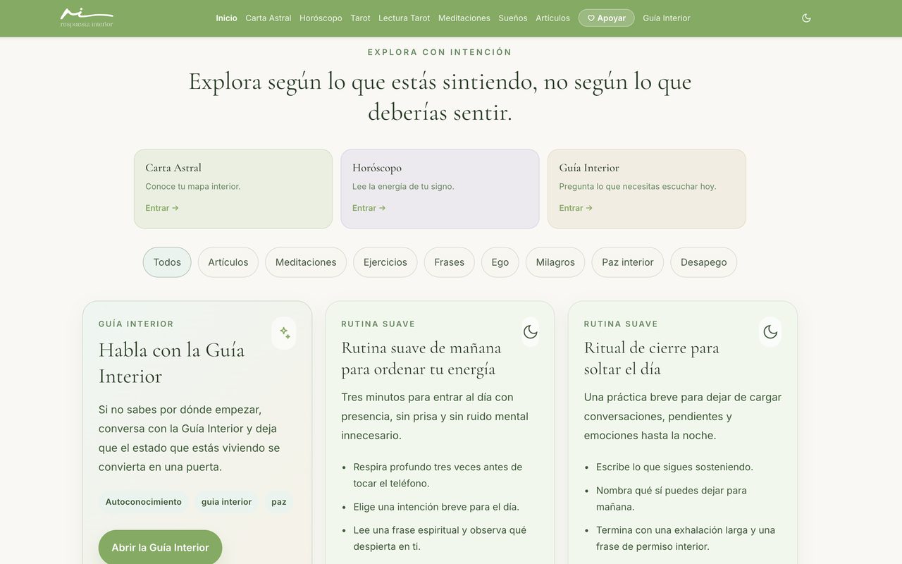 Sitio de Respuesta Interior